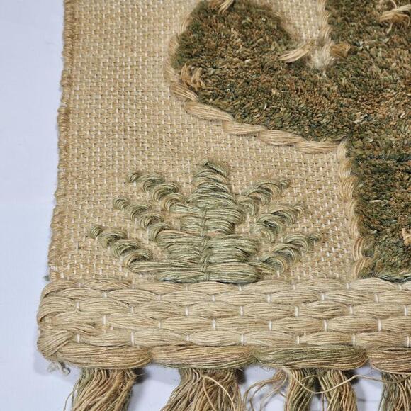 Vintage 1986 ICA Wall Hanging Southwest Woven Jute Textured 3D Cactus Tapestry - Picture 4 of 15